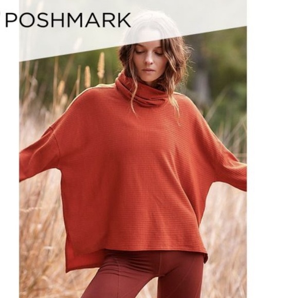 Free People Tops - FREE PEOPLE Burnt Orange Movement Can’t Handle This Ribbed pullover SZ: M